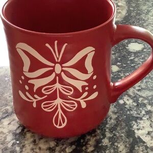 Peppermint & Pine White Bow Mug